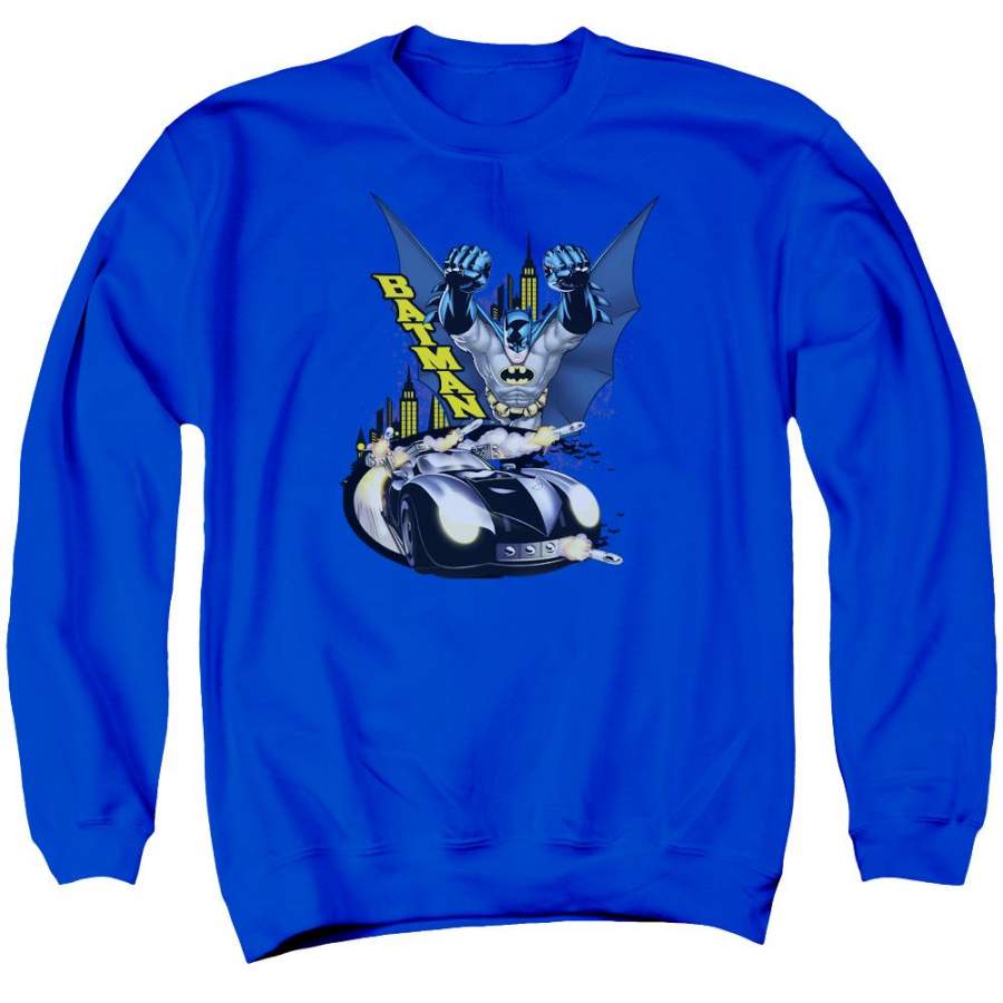 Batman – By Air &Amp; By Land Adult Crewneck Sweatshirt