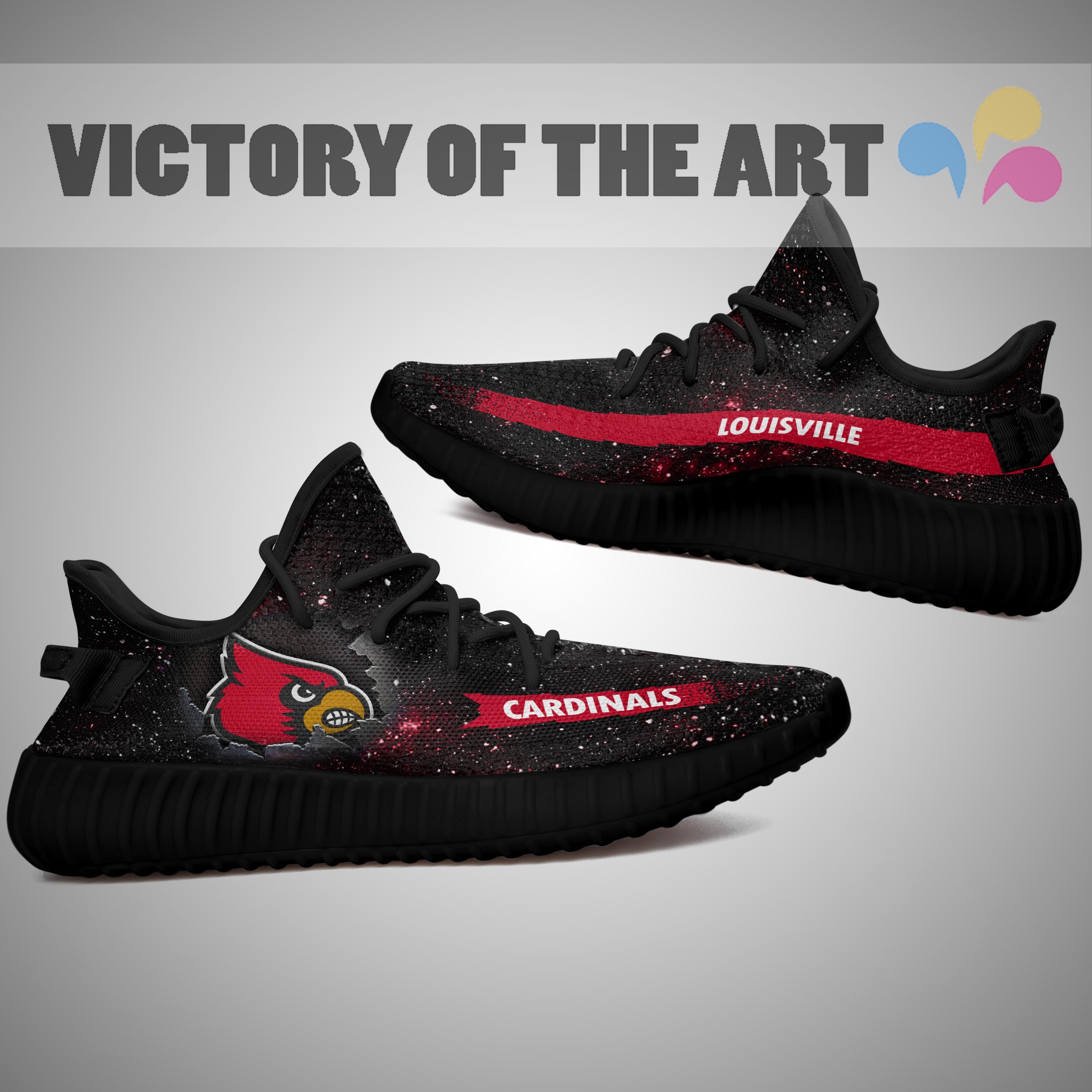 Art Scratch Mystery Louisville Cardinals Shoes Yeezy