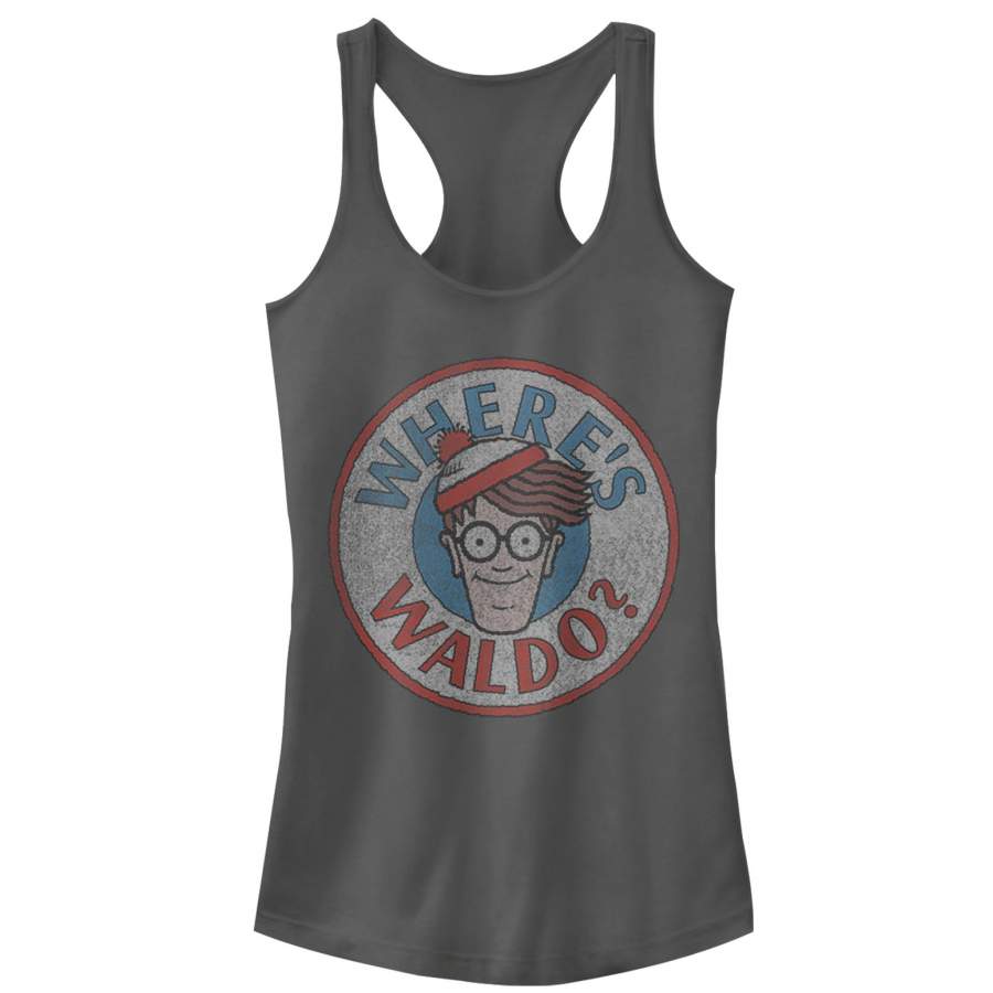 Where’s Waldo Junior’s Retro Character Circle  Racerback Tank