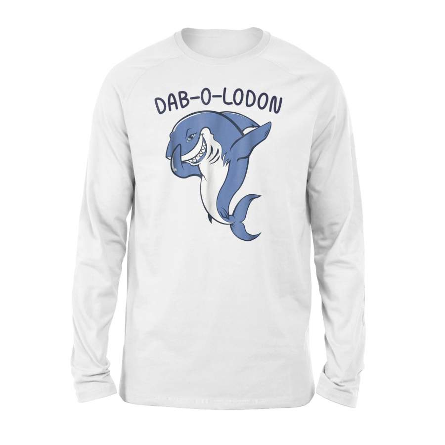 Dabbing Megalodon Shark Meg  Dab-O-Lodon Long Sleeve T-Shirt