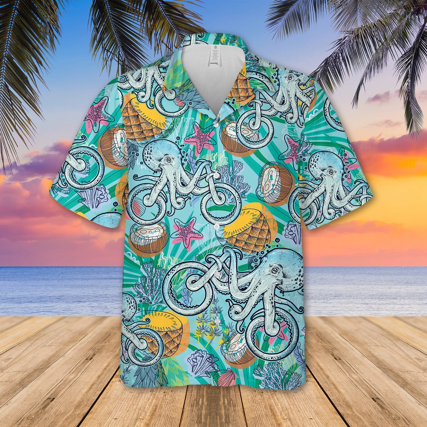 Octopus Hawaii Beach Shirt 03 Ha90188