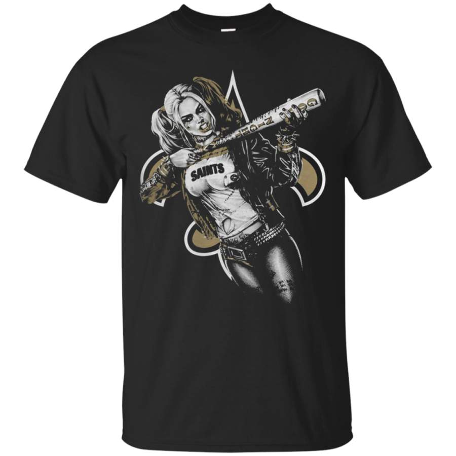 AGR New Orleans Saints Harley Quinn fan Cotton T Shirt