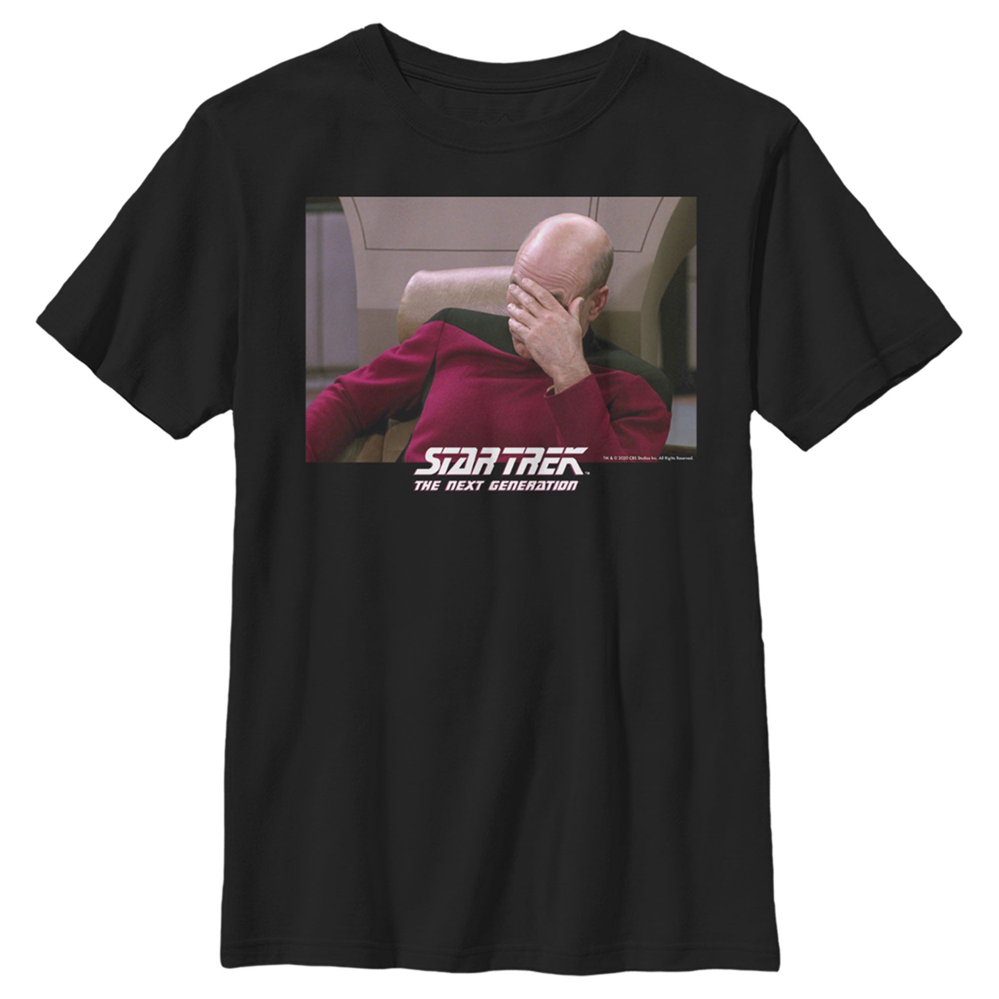 Boy’S Star Trek: The Next Generation Captain Picard Palm To Face Meme T-Shirt