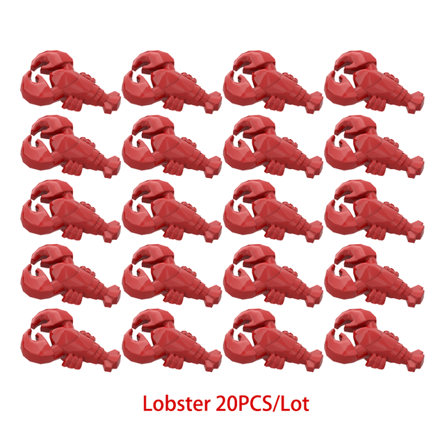 Lobster Classic Animal Building Blocks Toys Brick Collections Kids Present Forest Simulation Pig Dinosaur Lion Bunny alx