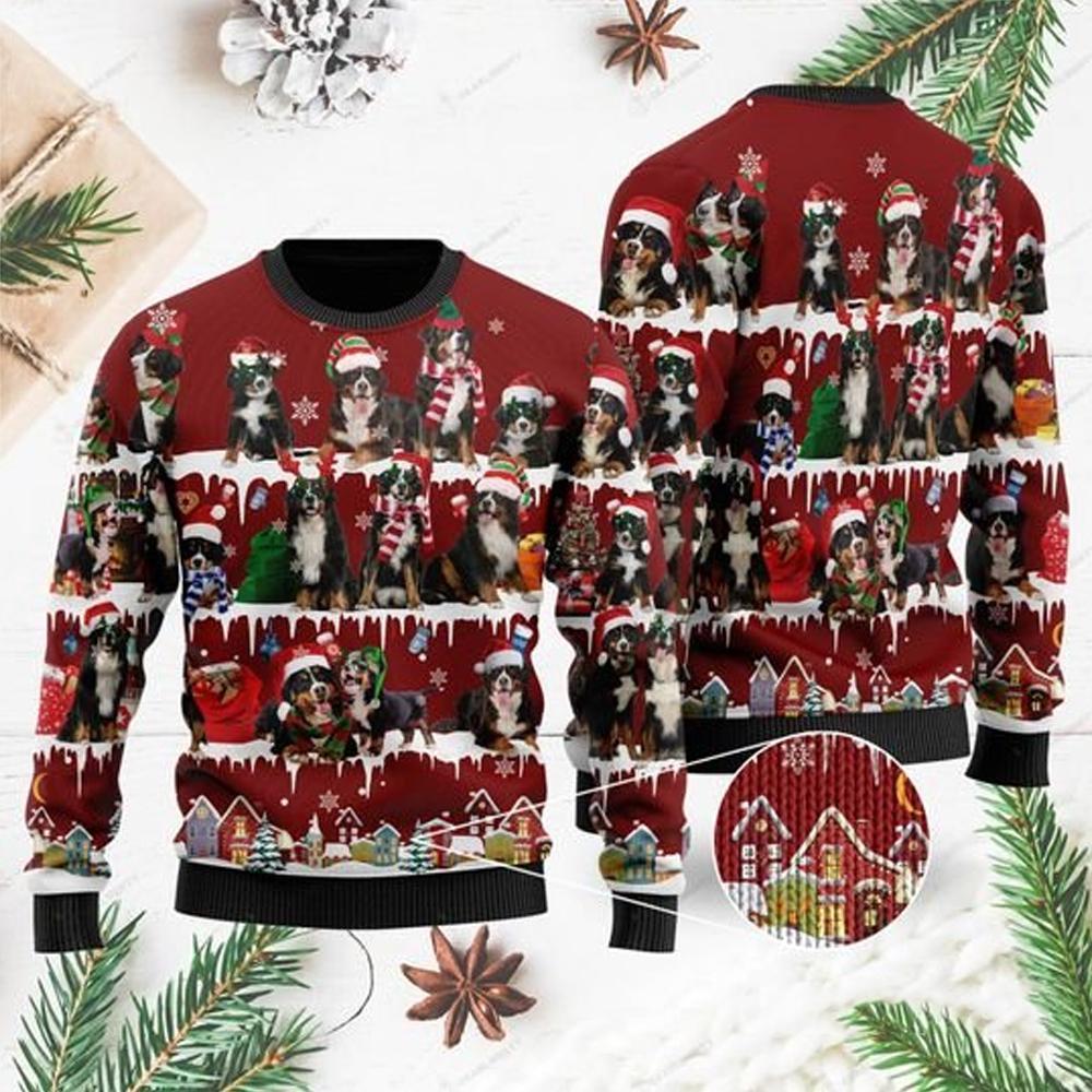 Bernese Mountain Dog Ugly Christmas Sweater | Unisex | Adult | Us1104