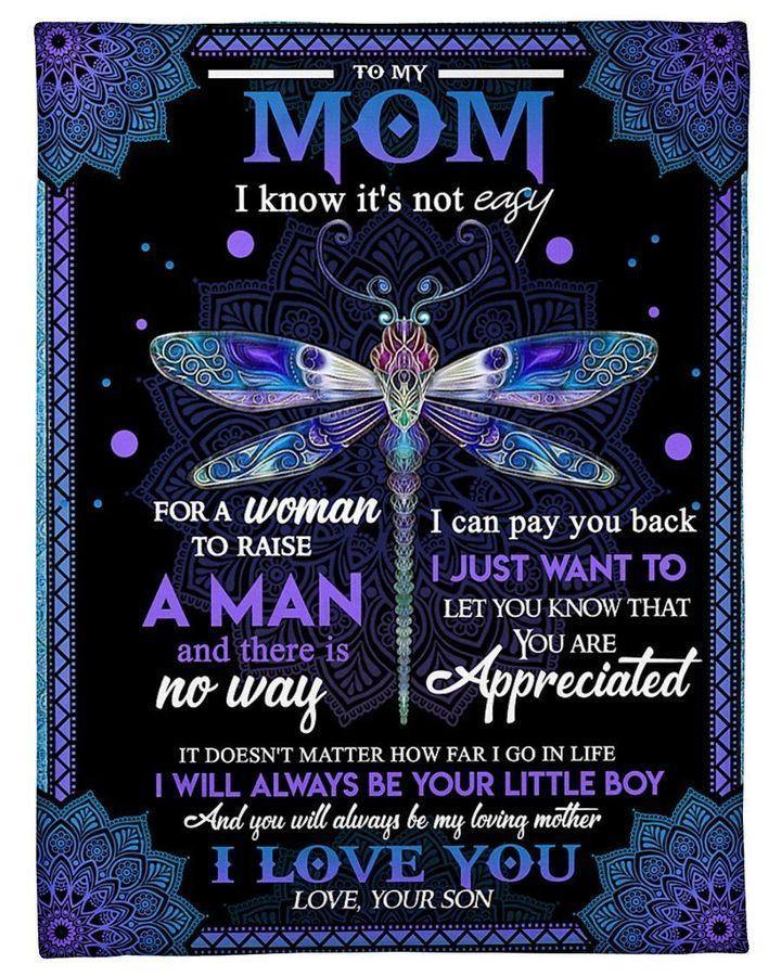 [Personalized Name] Mom I’Ll Always Your Little Boy –  Gift For Mommy, Gift For Home Decor, Gift For Family  – Fleece Blanket