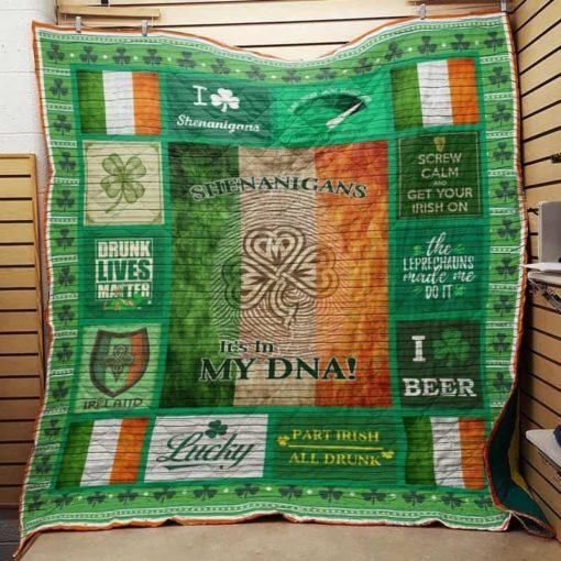 Irish St Patrick Day: It’s In My DNA 3D Quilt Blanket HGM30