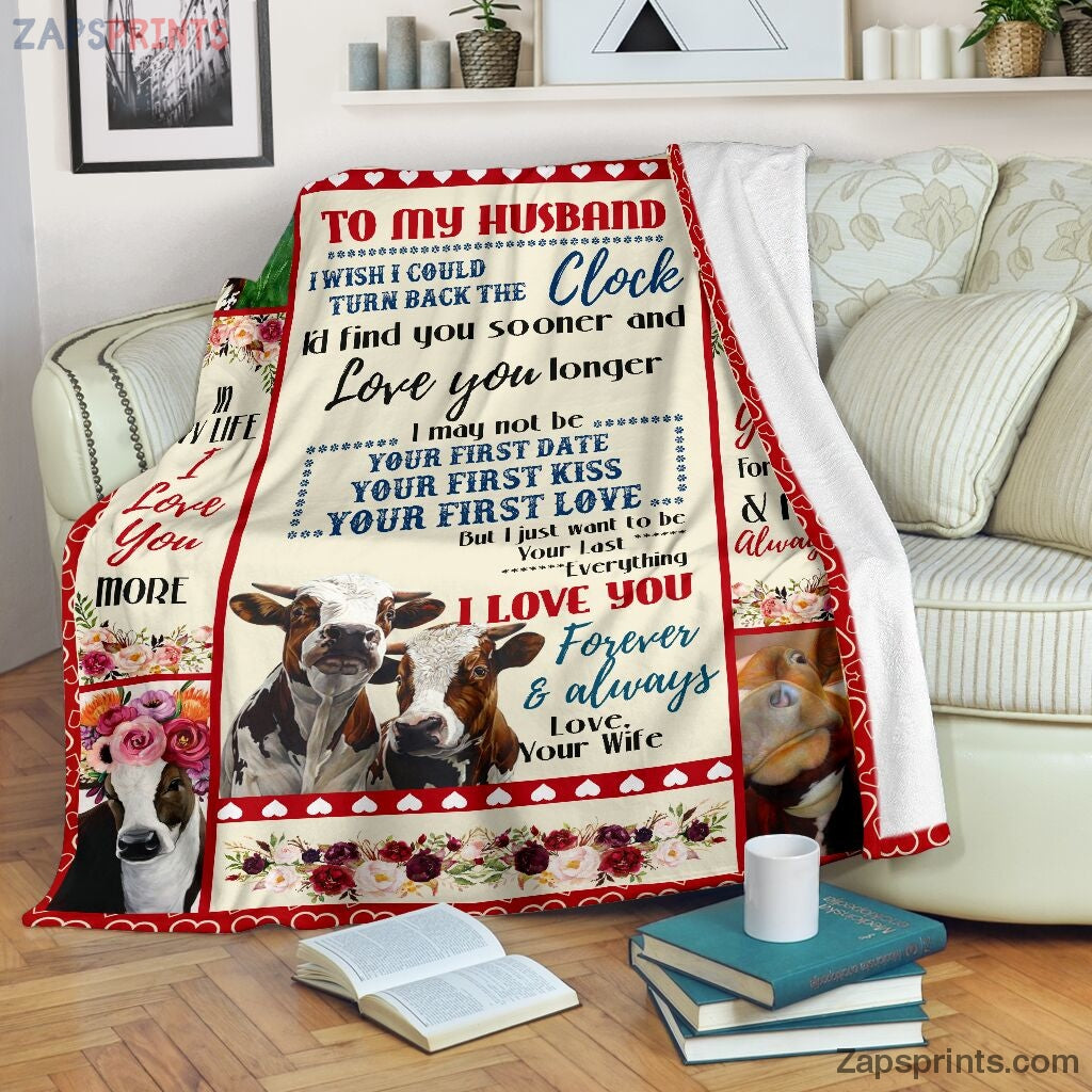 Cow First Kiss First Love Blanket – Cool Gift Ideas