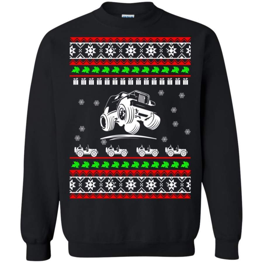 Agr Jeep Oh What Fun It Is To Ride Christmas Sweater Lt11