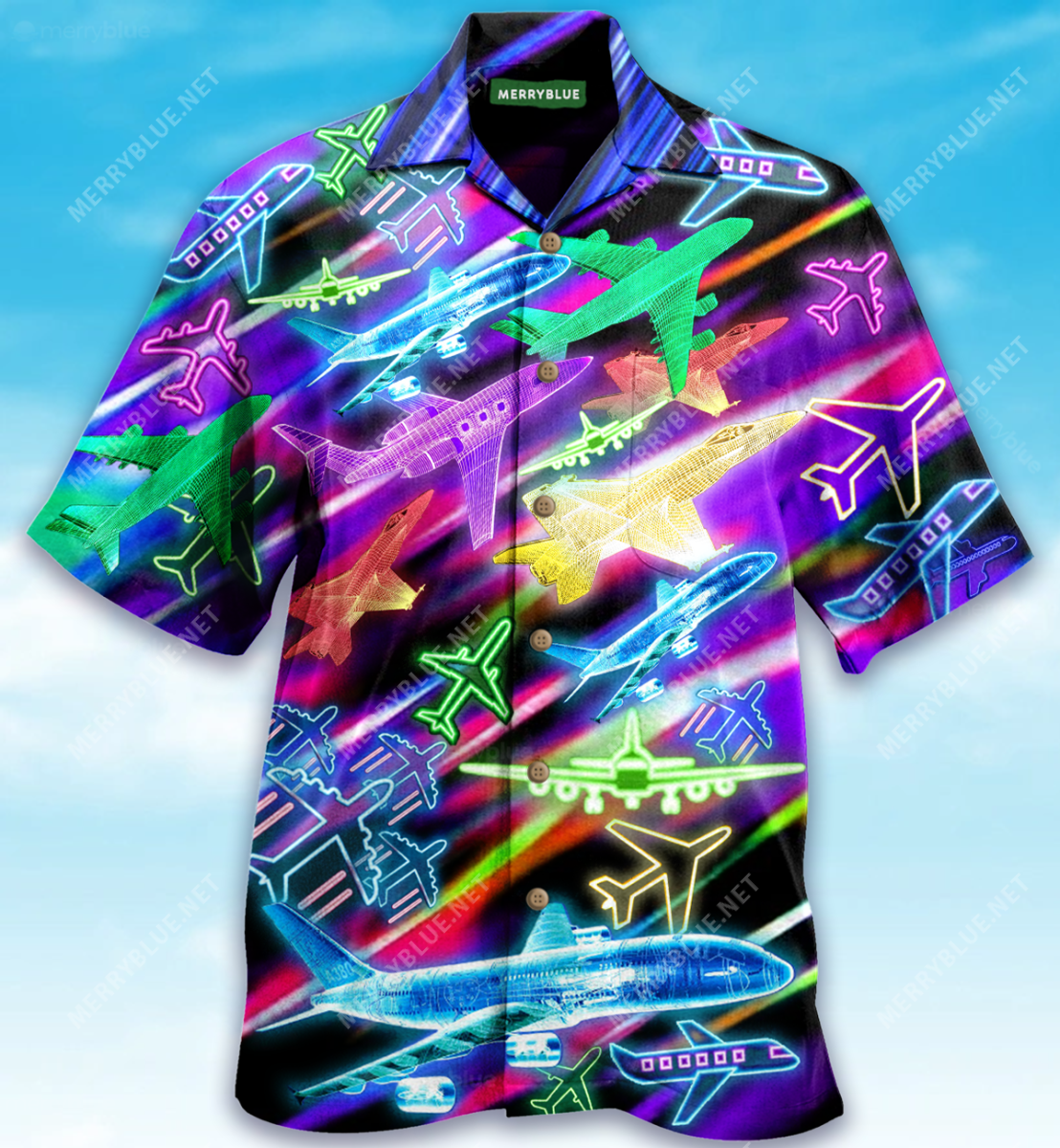 Aircraft The Sky Is Calling And I Must Go Unisex Hawaiian Shirt