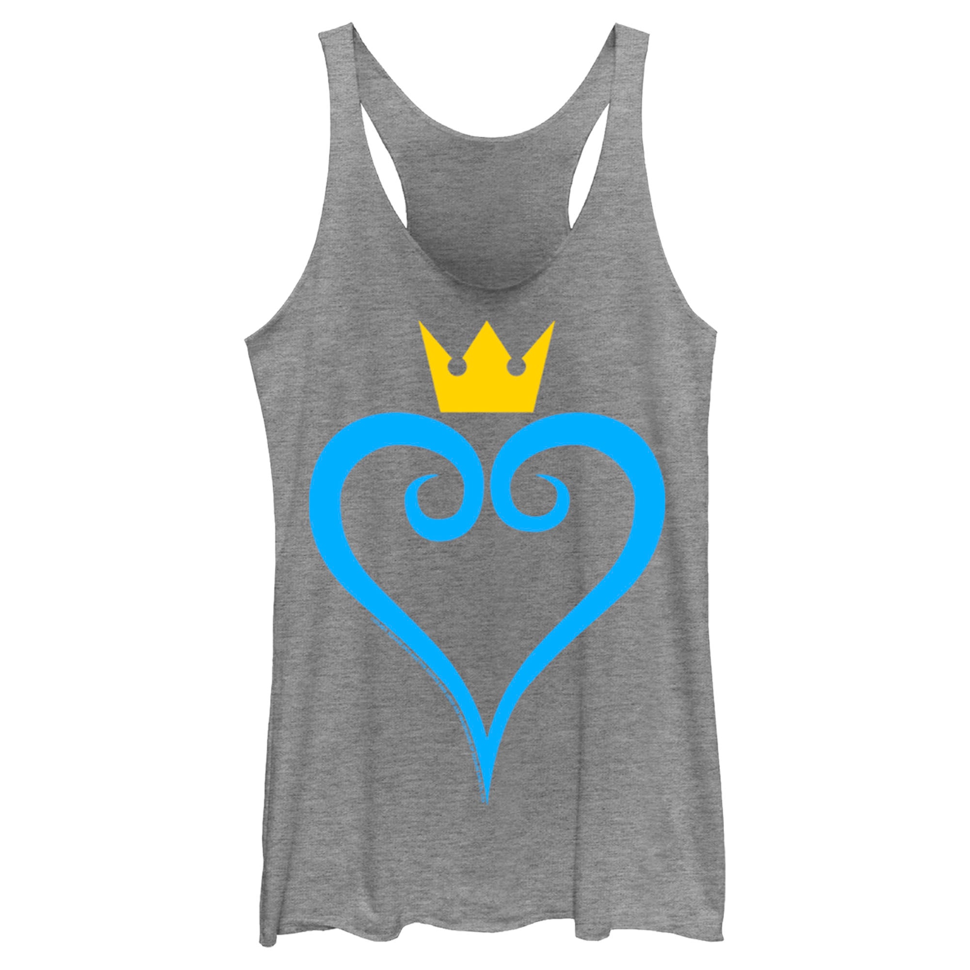 Women’S Kingdom Hearts 1 Blue Heart Racerback Tank Top