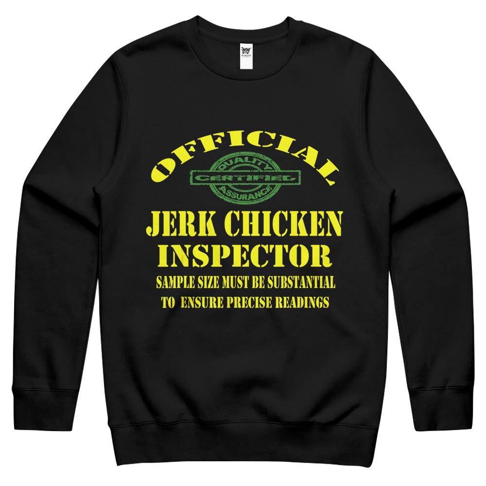 Jerk Chicken Favorite Jamaican Cuisine Dish Funny Sayings Crewneck Sweatshirt