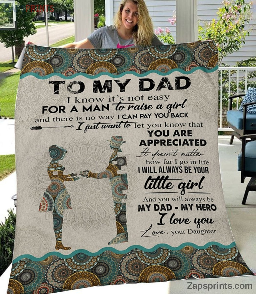 Gift For Dad  – To My Dad – The Hero Of My Life – Blanket