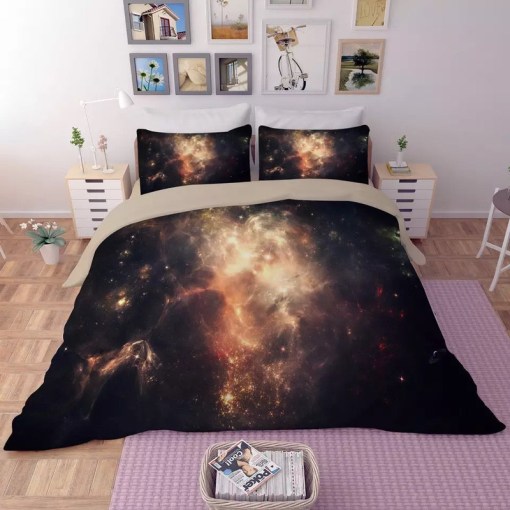 Universe Outer Space Themed Galaxy 8 Duvet Cover Pillowcase Home Decor 3D Bedding Set