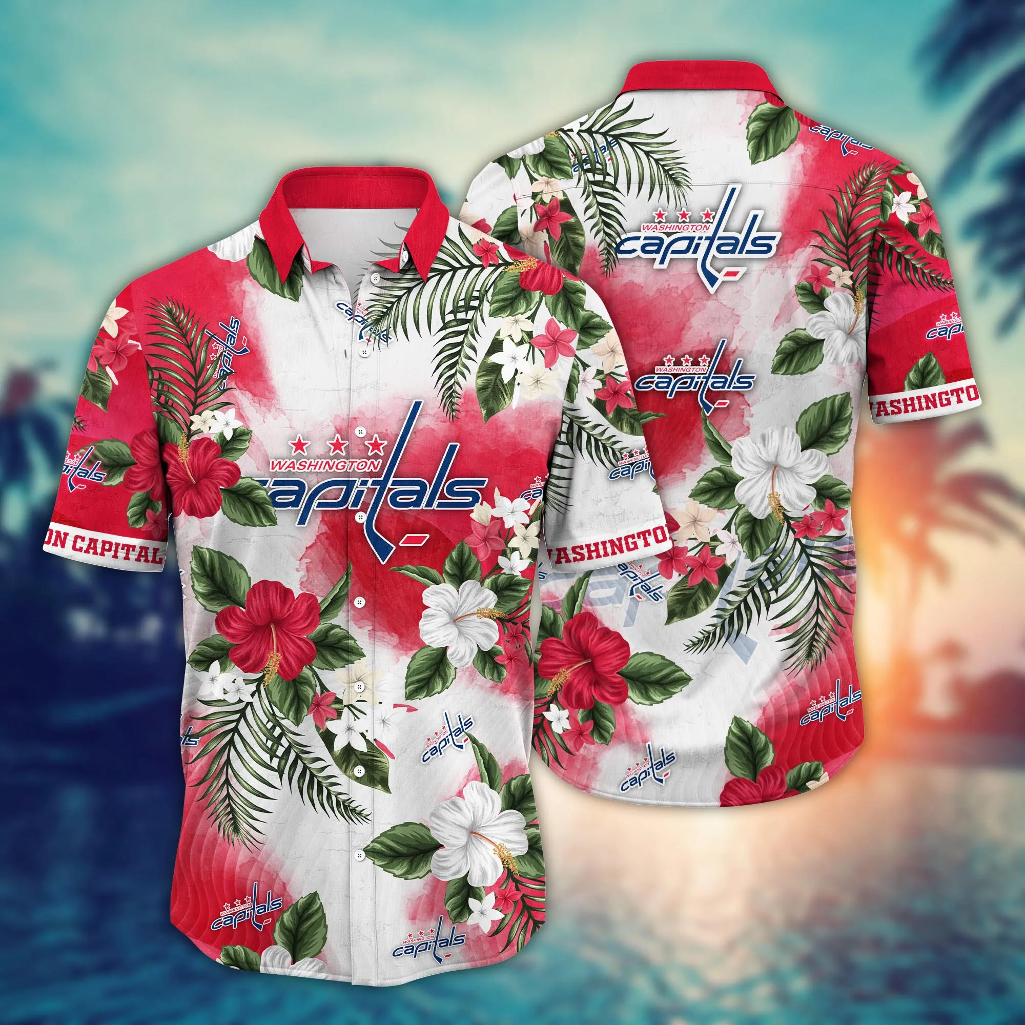 Washington Capitals Nhl Hawaiian Shirt Firefliestime Aloha Shirt