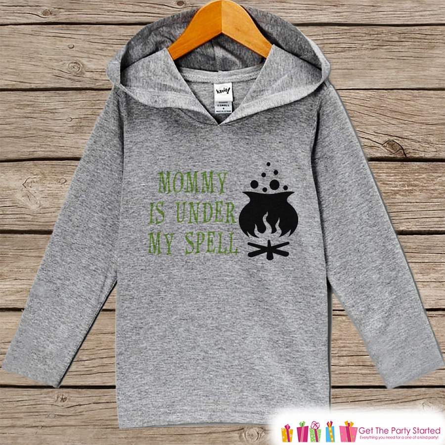 Kids Halloween Shirt - Mommy Is Under My Spell Halloween Hoodie - Girl or Boy Halloween Hoodie - Happy Halloween Hoodie - Halloween Costume