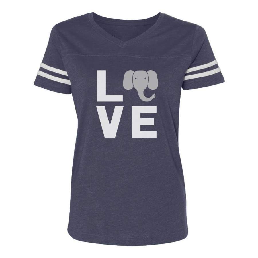 Love Elephants Be Kind To Elephants Animal Lover Women Football Jersey T-Shirt