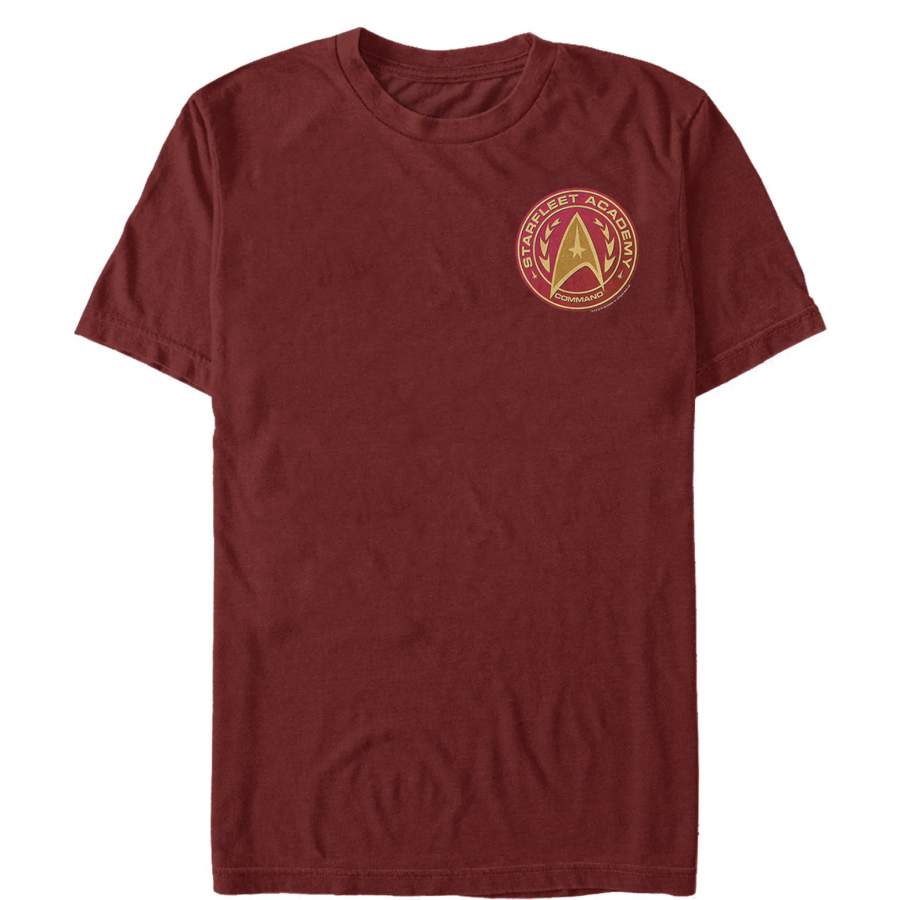 Star Trek Men’s Starfleet Academy Command Badge  T Shirt