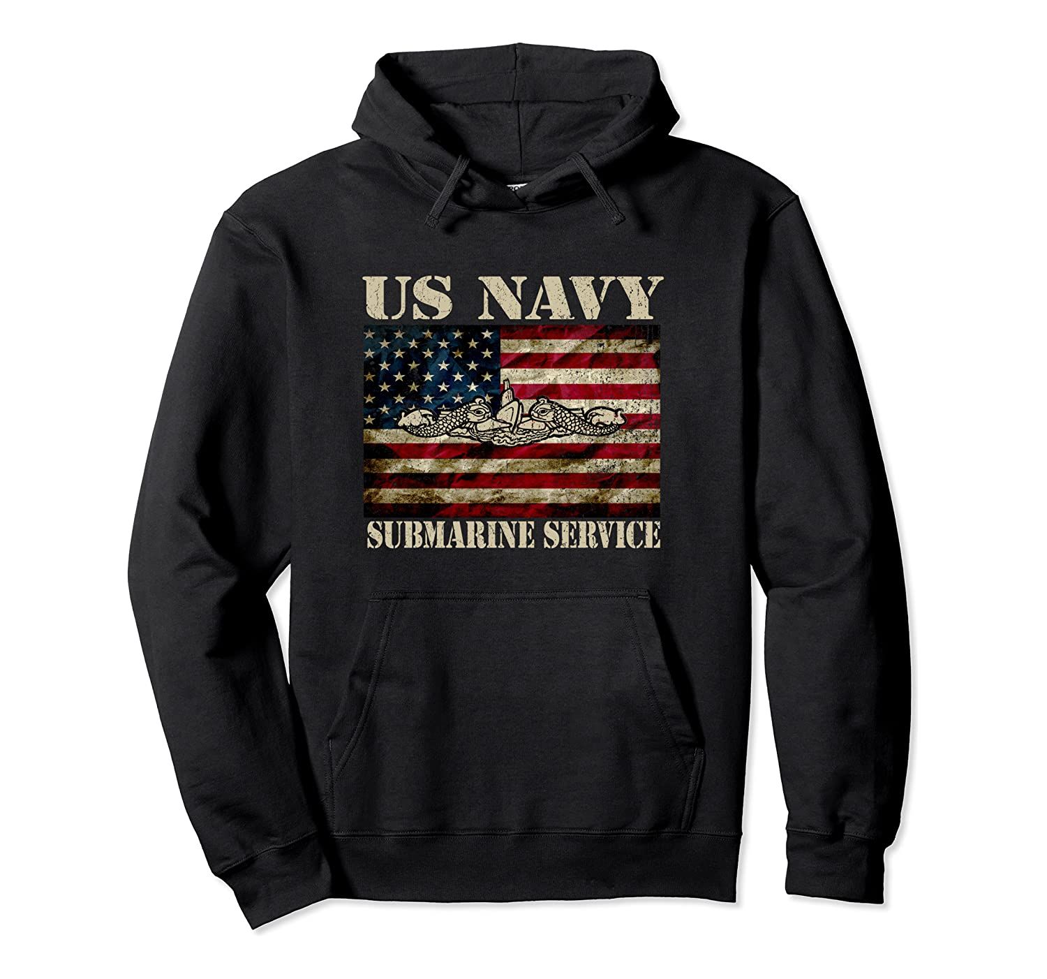 Vintage US Navy Submarine Service American Flag Hoodie, T-Shirt, Sweatshirt, Tank Top, Racerback, Dolman