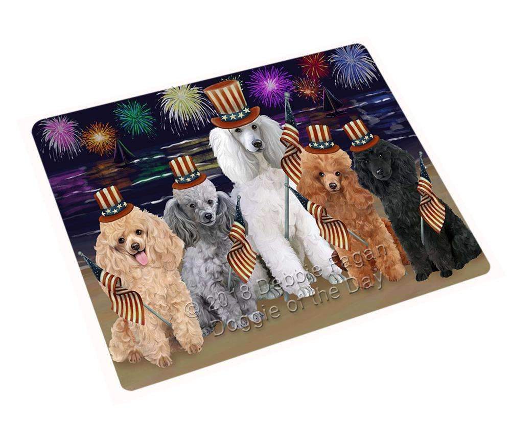 4Th Of July Independence Day Firework Poodles Dog Blanket Blnkt56352 (37X57 Sherpa)