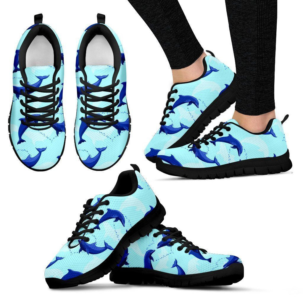 Dolphin Pattern Print Sneakers Shoes