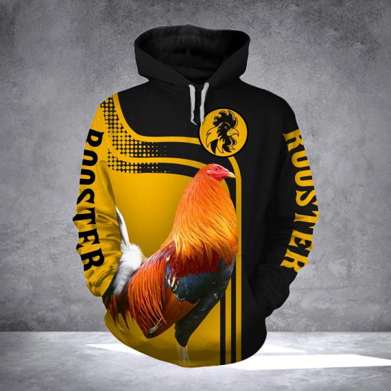 Animal Gifts Rooster Gifts Rooster Yellow Black Us Unisex Size Hoodie