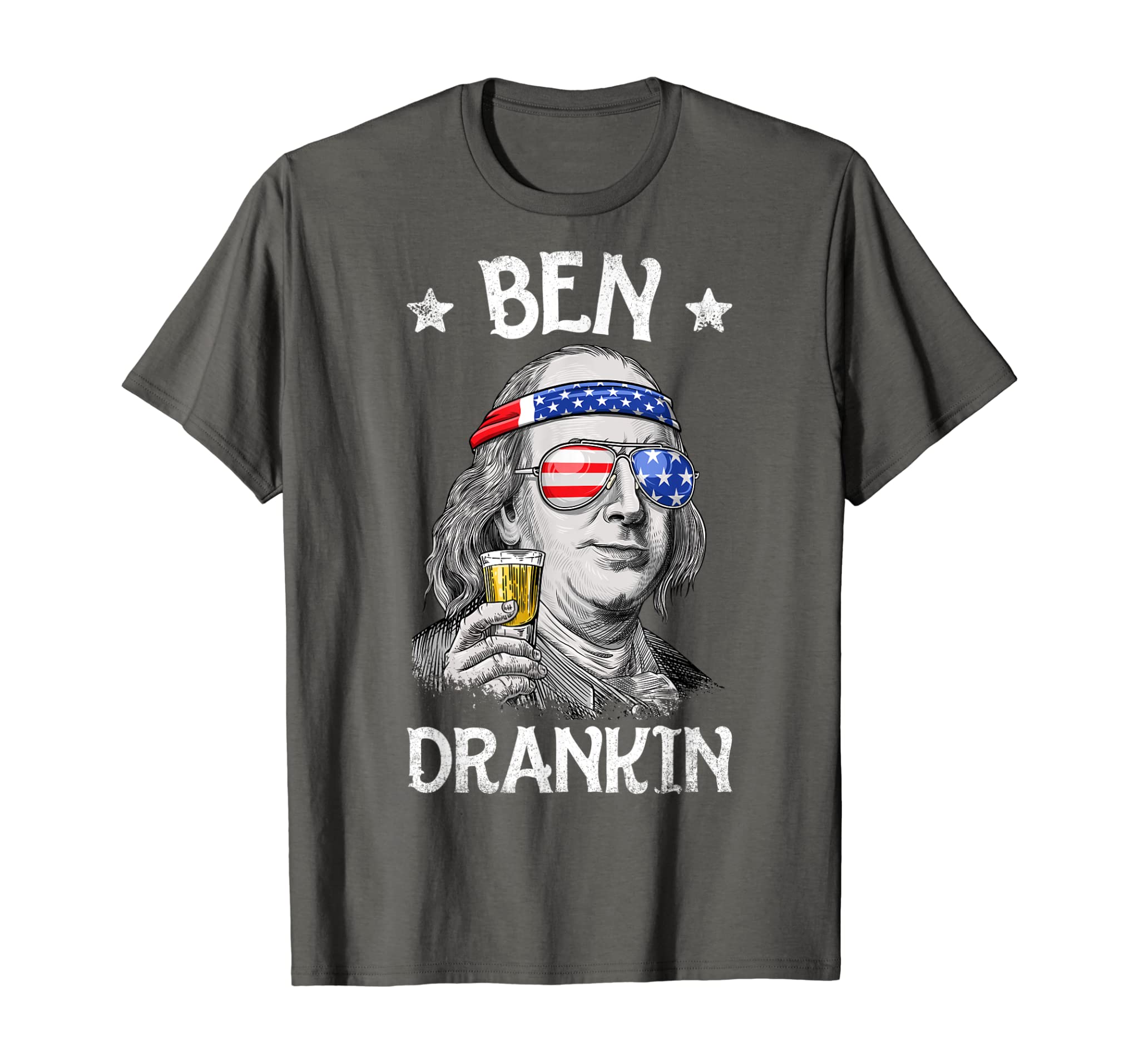 4th of July Shirts for Men Ben Drankin Benjamin Franklin Tee