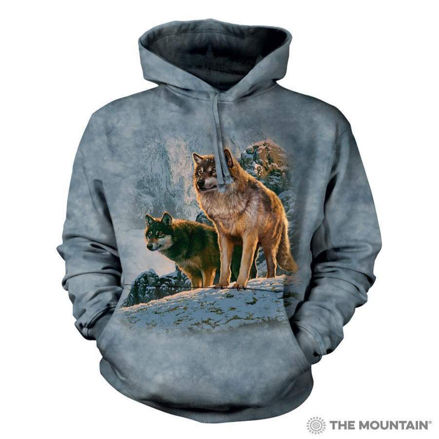 Wolf Couple Sunset Sweatshirt Hoodie