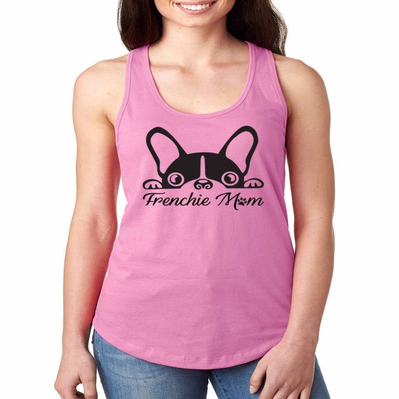 Crushtee Frenchie Mom Tank Top Breed French Bulldog Wild Energy Love Puppy Dog Paw Print Fur Mama Adopt Rescue Cute Adorable Favorite Pet Best Friend Long Sleeve Hoodie