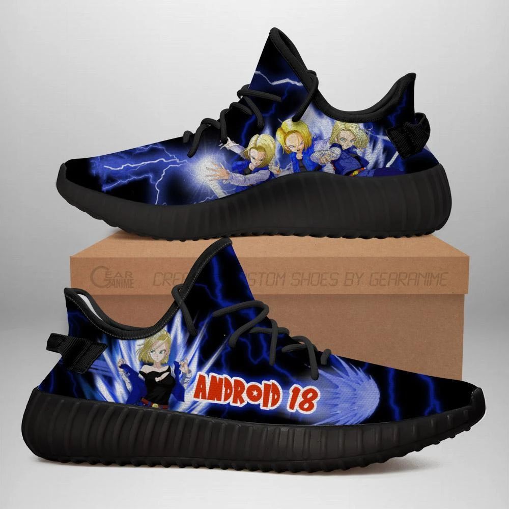 Android 18 Yeezy Shoes Dragon Ball Z Anime Sneakers Fan Tt04 Unisex Men Women