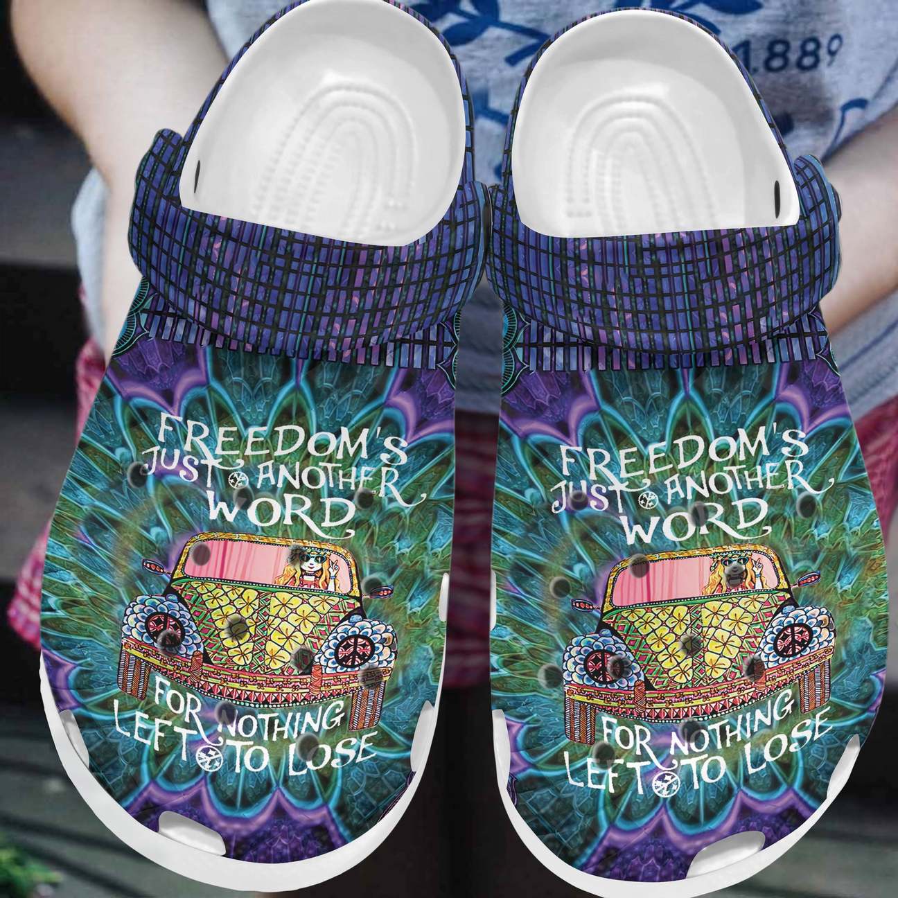 Hippie Personalized Clog, Custom Name, Text, Color, Number Fashion Style For Women, Men, Kid, Print 3D Nothing Left To Lose