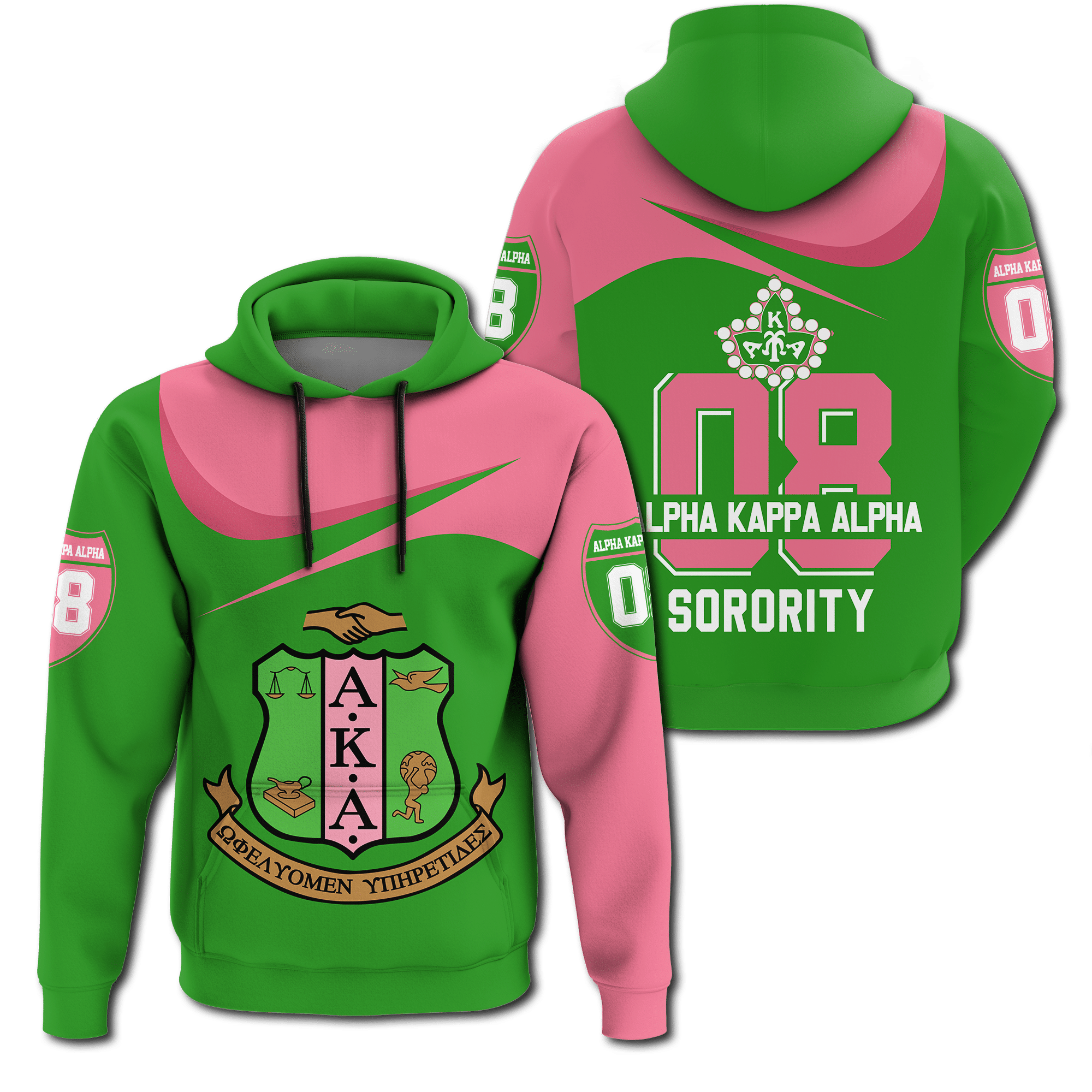 Wonder Print Shophoodie – Alpha Kappa Alpha Curve Style Pullover Lt10