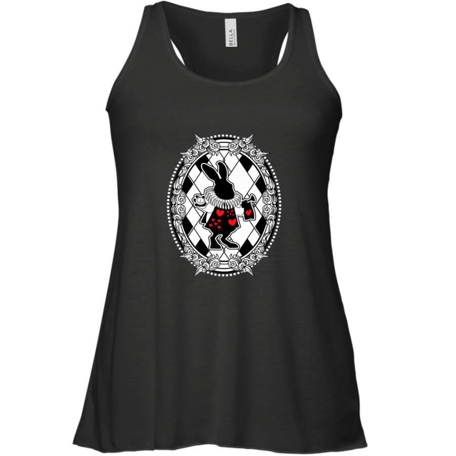 White Rabbit Wonderland Animal Rabbithole shirt Racerback Tank