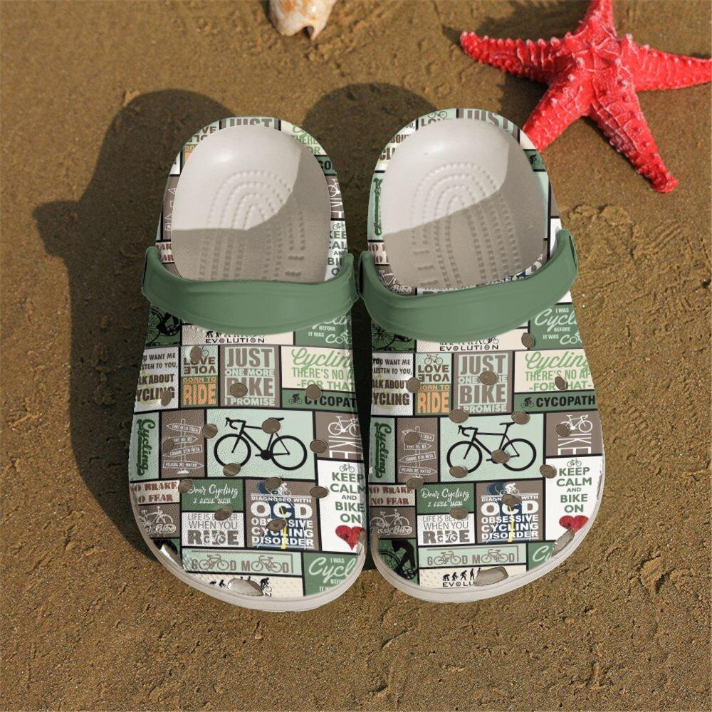 Cycling Personalized Clog, Custom Name, Text, Color, Number Fashion Style For Women, Men, Kid, Print 3D Just Cycling