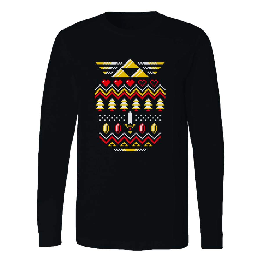 The Legend Of Zelda Art Christmas Ugly Christmas Christmas Ornament Christmas Fabric Long Sleeve T-Shirt