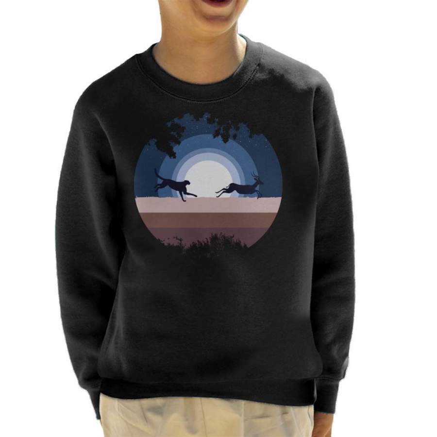 Leopard Chase Run Kid’s Sweatshirt