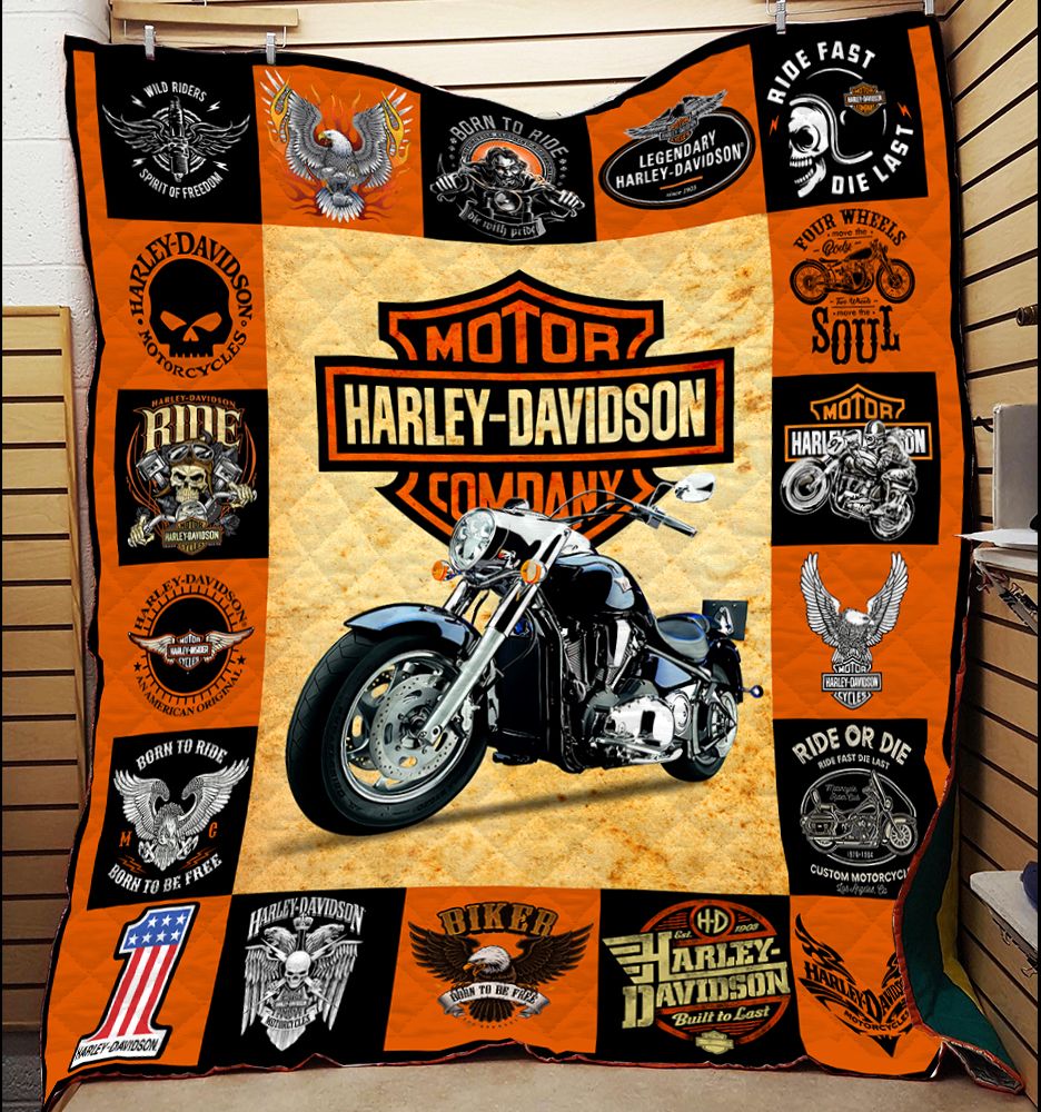 Character Harley Davidson Motor All Season Plus Size Quilt Fans Made All Season For Vacation