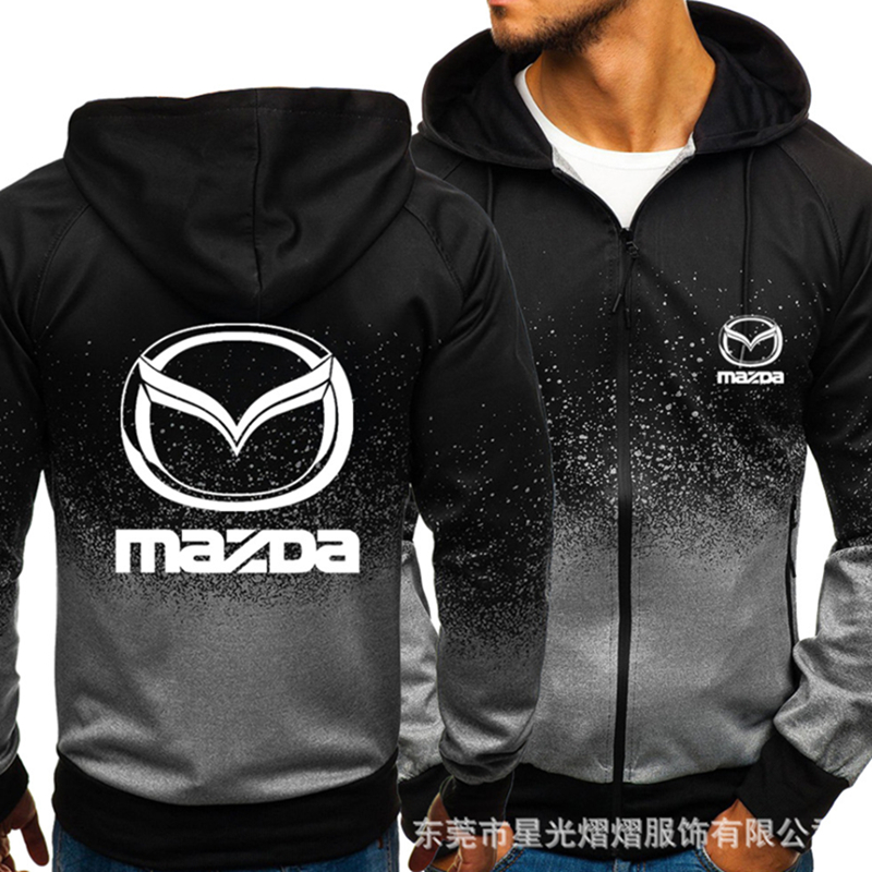 2022 autumn cardigan men’s gradient Hoodie Jacket MAZDA fashion men’s casual suit Sweatshirt zipper Hoodie alx