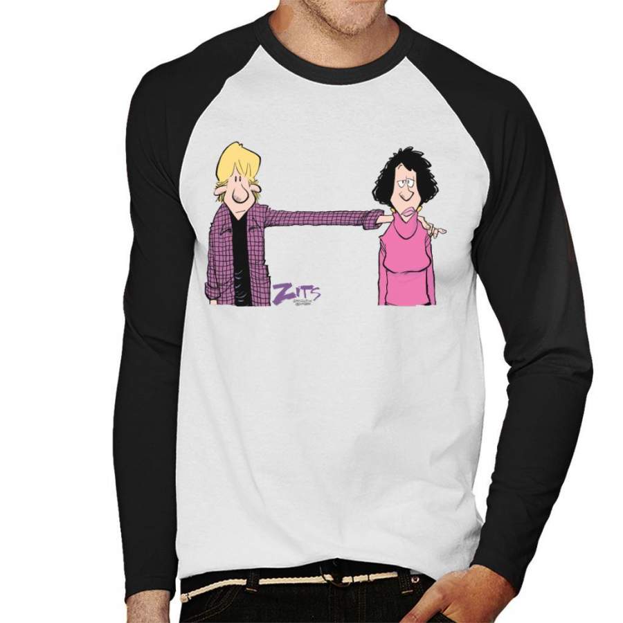 Zits Jeremy And Mom Men’s Baseball Long Sleeved T-Shirt