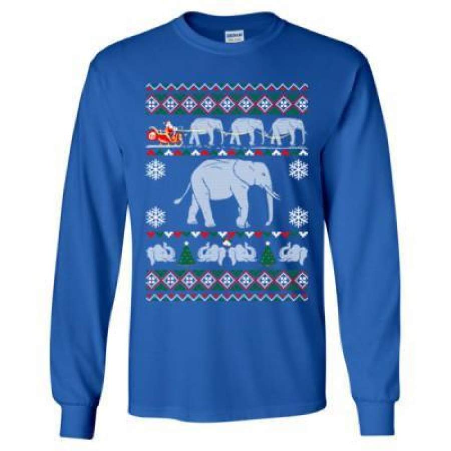 AGR Elephant Ugly Christmas Sweater – Long Sleeve T-Shirt