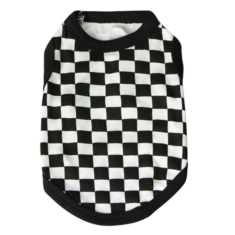 Spring Summer Breathable Vest Pet Dog Vest Shirt Mosaic Cat Dog T-Shirt Clothes For Small Dogs Puppy Cats Costume alx