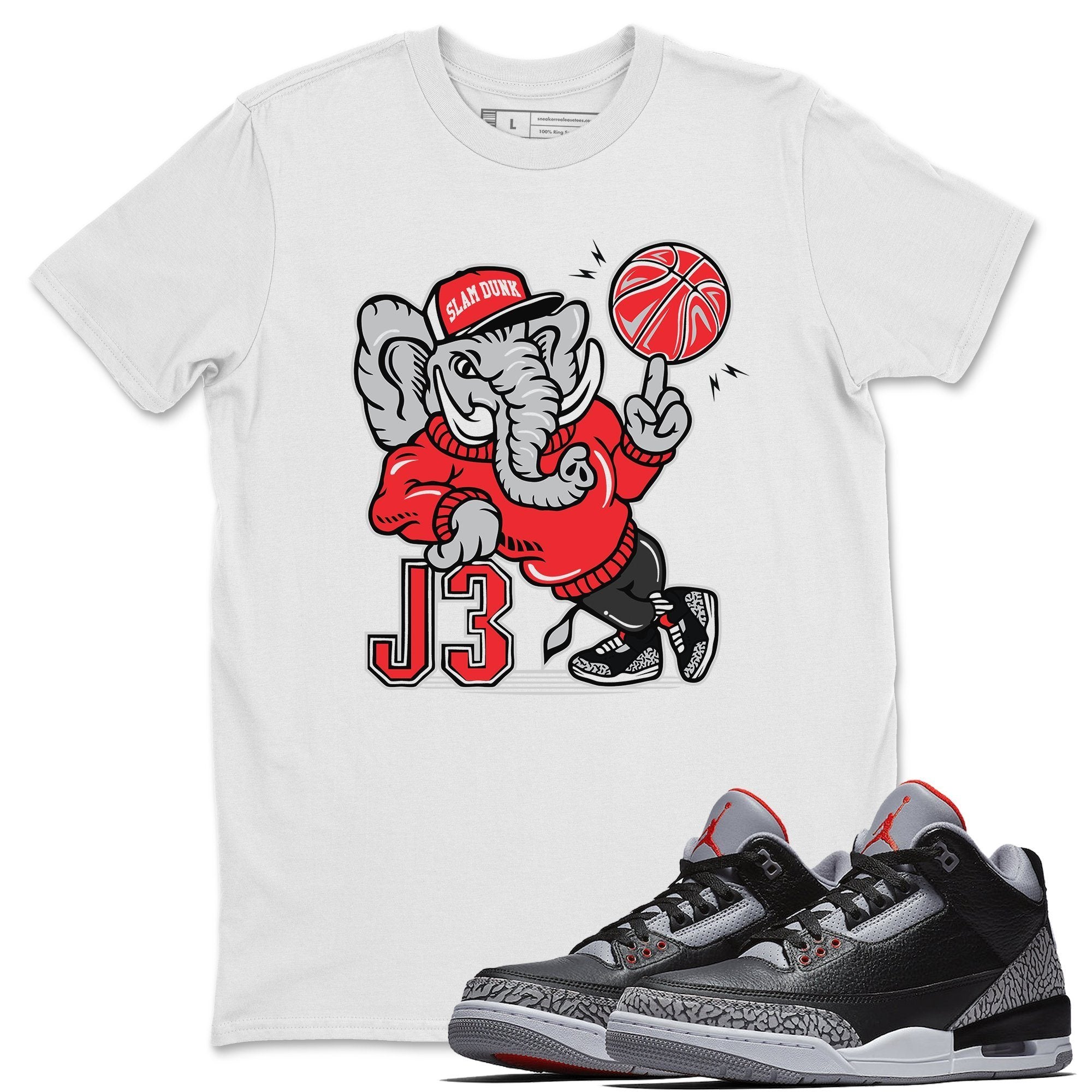 Aj3 Elephant White T-Shirt – Air Jordan 3 Black Cement