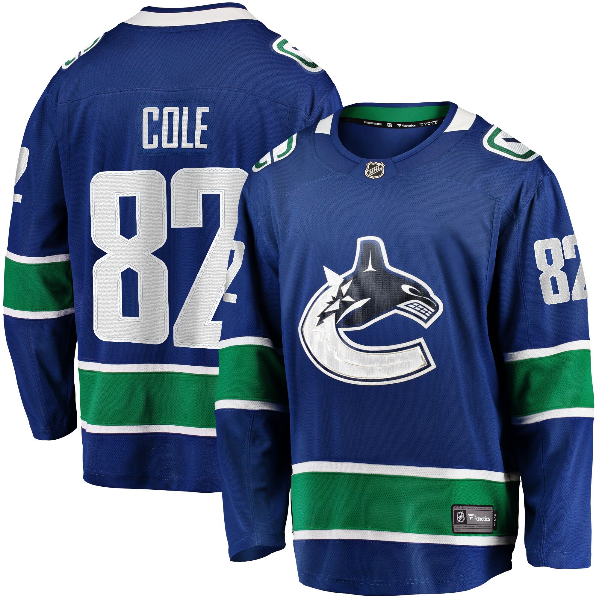 Ian Cole Vancouver Canucks Branded Home Breakaway Jersey – Blue