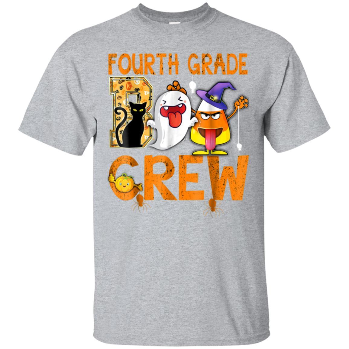 Black Cat Pumpkin Candy Ghost T-Shirt Fourth Grade BOO Crew