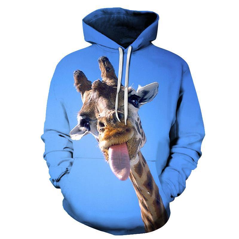 Cute Giraffe Face 3D – Sweatshirt, Hoodie, Pullover