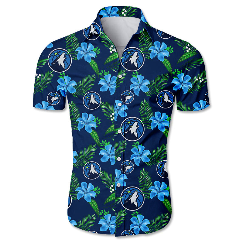 Minnesota Timberwolves Hawaii Shirt Small Flowers Ha107283