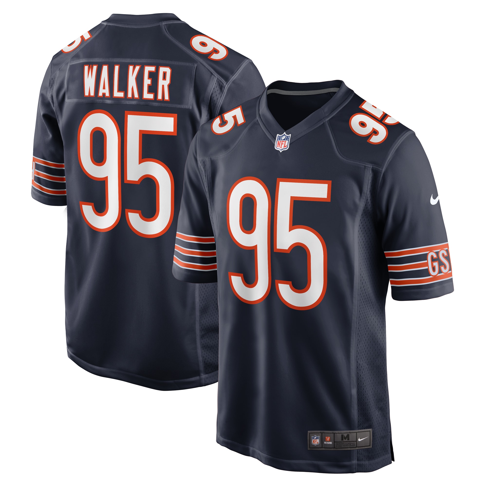 Men’s Chicago Bears P.J. Walker Navy Game Player Jersey