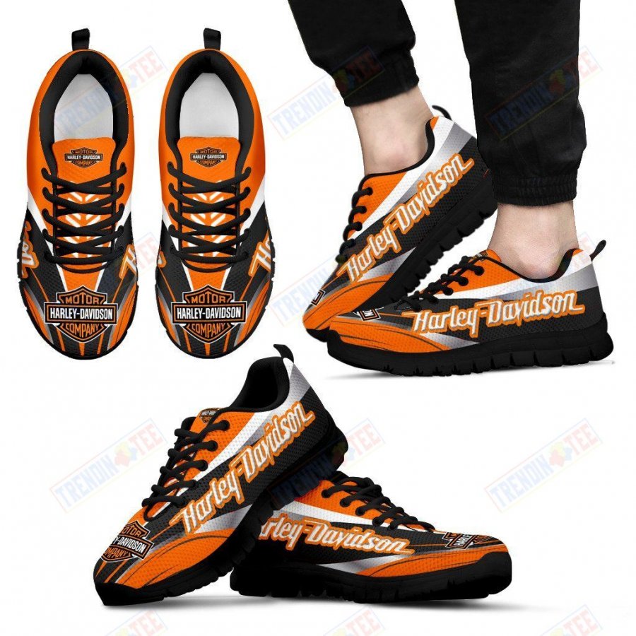 Harley Davidson Sneakers Mens Womens Motorcycle Lovers Custom Print Footwear Casual Riding Shoes TDT685