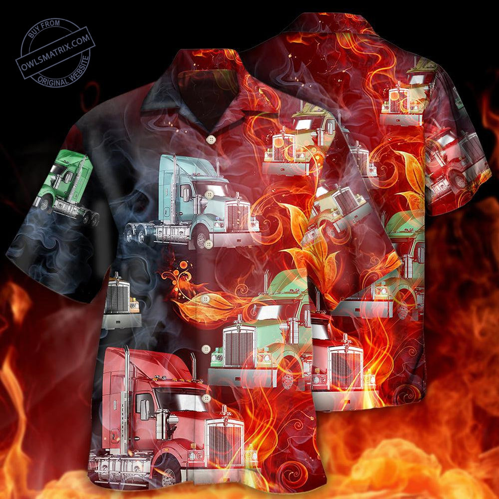 Truck Racing Fire Style Hawaii Shirt Ha56656