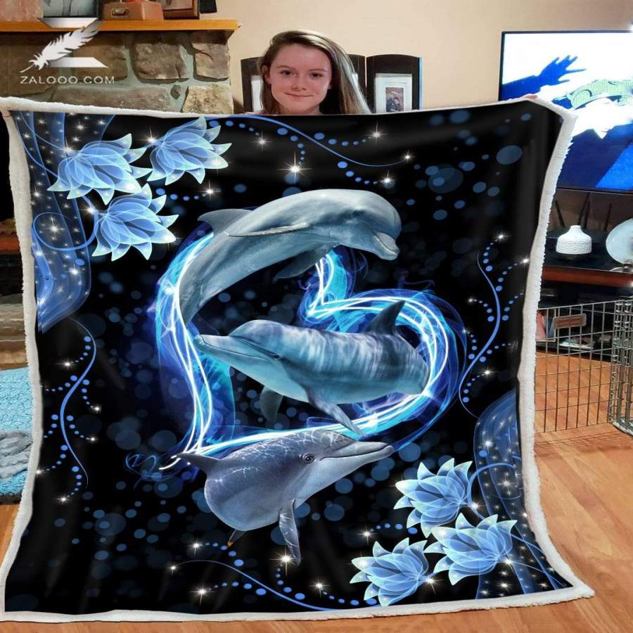 Zalooo – FLEECE BLANKET – Dolphins